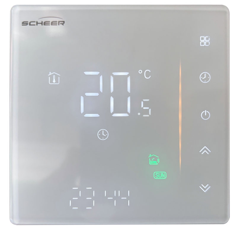 SCHEER-Raumthermostat 12-50V Design White inkl. WLAN